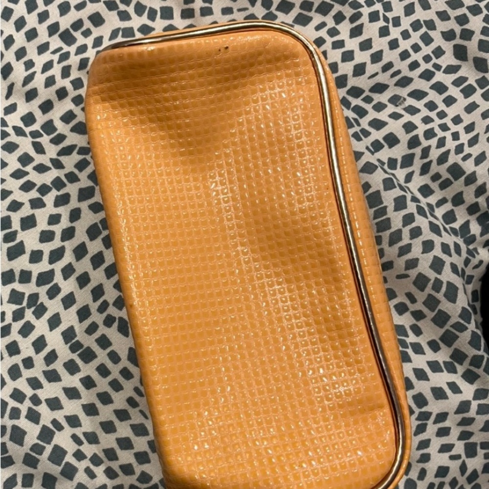 Textured Orange Clutch